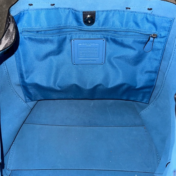 Coach x NASA Black (Navy) Derby Tote Rainbow Straps Limited Edition Leather Bag - Picture 3 of 4